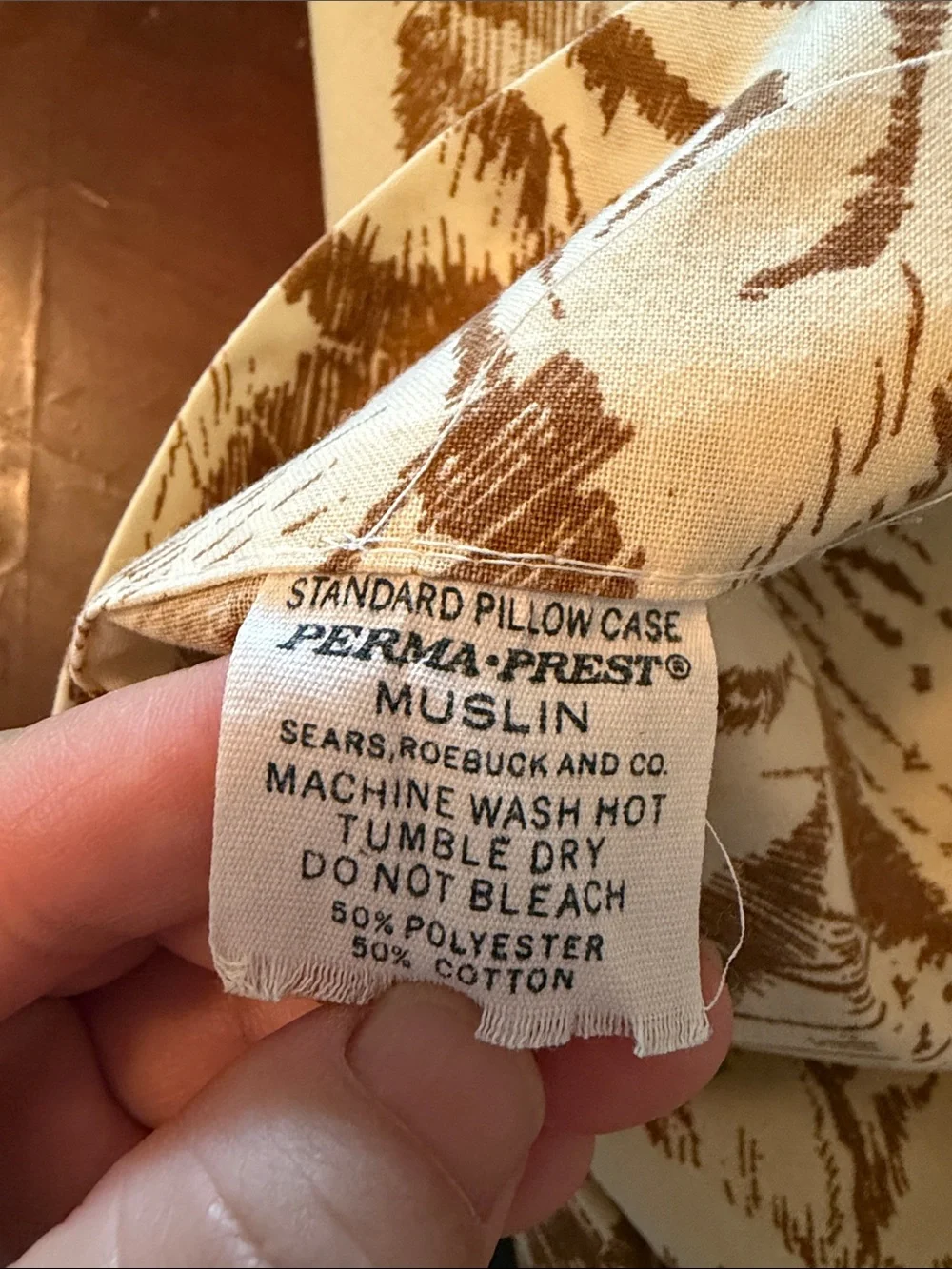 Set of 2 Vintage PERMA PREST Tiger Print Standard Pillowcase Cotton Blend